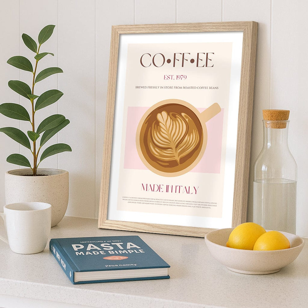 Italian Coffee Modern Wall Art Print from our Australian Made Framed Wall Art, Prints & Posters collection by Profile Products (Australia) Pty Ltd