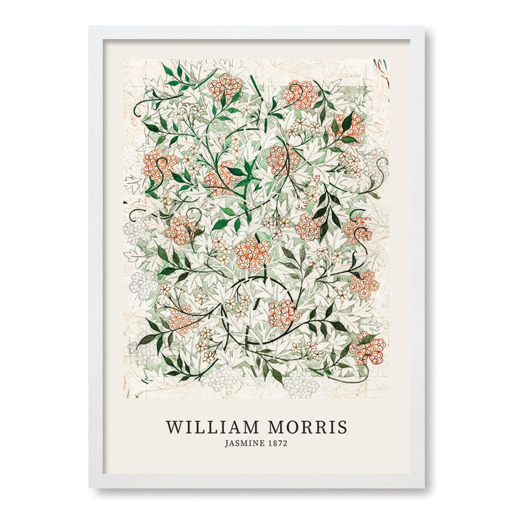 Jasmine Pattern - William Morris Floral Art Print A4 (21 x 29.7cm) / Matte White Frame / No Border from our Australian Made Framed Wall Art, Prints & Posters collection by Profile Products (Australia) Pty Ltd