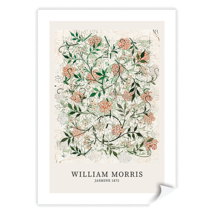 Jasmine Pattern - William Morris Floral Art Print A4 (21 x 29.7cm) / Print Only / White Border from our Australian Made Framed Wall Art, Prints & Posters collection by Profile Products (Australia) Pty Ltd