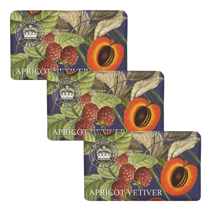 Kew Gardens Apricot & Vetiver Soap Bar Bundle Pack (3 x 240g) – The English Soap Company from our Luxury Bar Soap collection by The English Soap Company