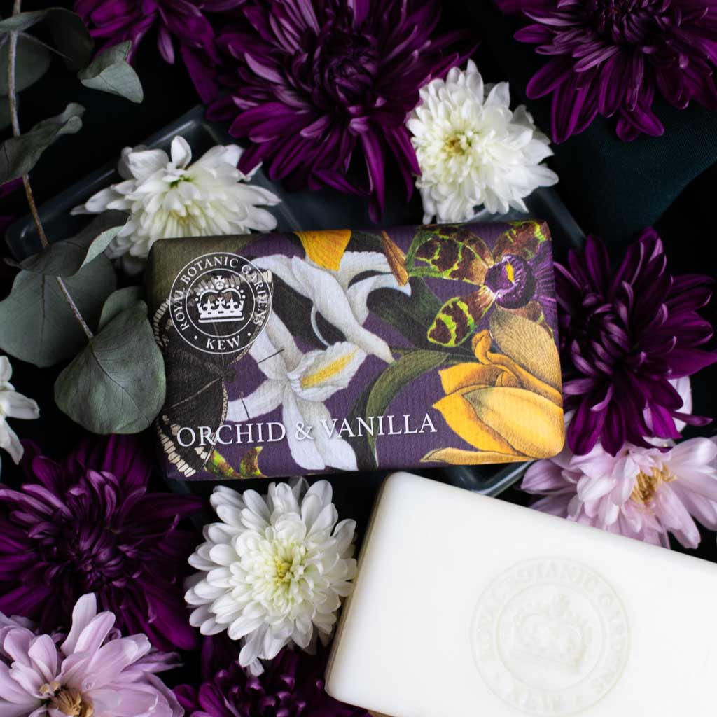 Kew Gardens Orchid & Vanilla Soap Bar Bundle Pack (3 x 240g) – The English Soap Company from our Luxury Bar Soap collection by The English Soap Company