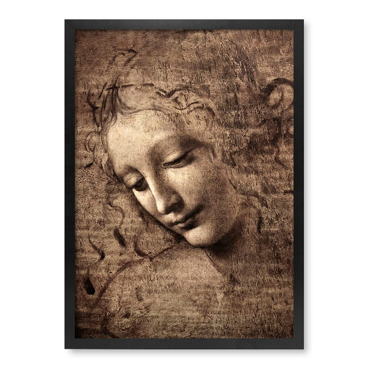 La Scapigliata - Leonardo da Vinci Art Print A4 (21 x 29.7cm) / Matte Black Frame / No Border from our Australian Made Framed Wall Art, Prints & Posters collection by Profile Products (Australia) Pty Ltd