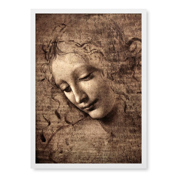 La Scapigliata - Leonardo da Vinci Art Print A4 (21 x 29.7cm) / Matte White Frame / No Border from our Australian Made Framed Wall Art, Prints & Posters collection by Profile Products (Australia) Pty Ltd