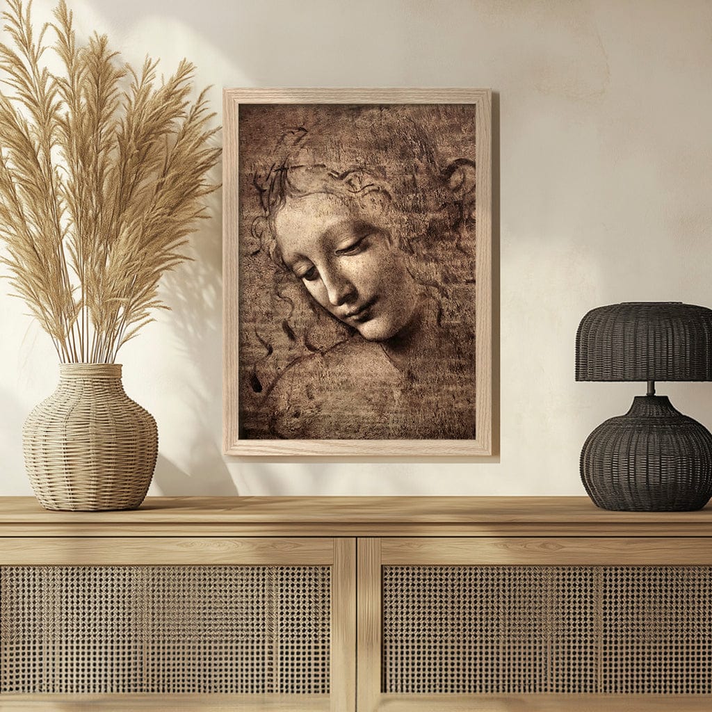 La Scapigliata - Leonardo da Vinci Art Print from our Australian Made Framed Wall Art, Prints & Posters collection by Profile Products (Australia) Pty Ltd