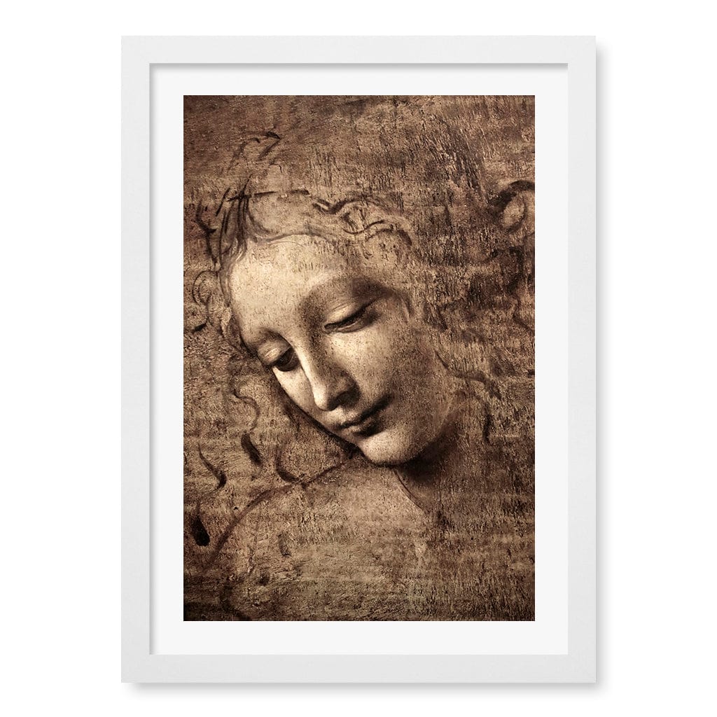 La Scapigliata Wall Art Print A3 (29.7 x 42cm) / Matte White Frame / White Border from our Australian Made Wall Art collection by Profile Australia
