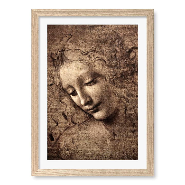 La Scapigliata Wall Art Print A3 (29.7 x 42cm) / Natural Oak Frame / White Border from our Australian Made Wall Art collection by Profile Australia