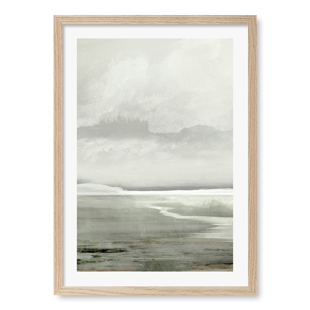 Lakes Abstract Wall Art Print by Dan Hobday A4 (21 x 29.7cm) / Natural Oak Frame / White Border from our Australian Made Framed Wall Art, Prints & Posters collection by Profile Products (Australia) Pty Ltd