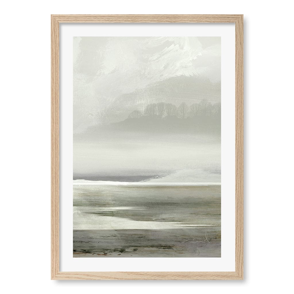 Lakes No2 Abstract Wall Art Print by Dan Hobday A4 (21 x 29.7cm) / Natural Oak Frame / White Border from our Australian Made Framed Wall Art, Prints & Posters collection by Profile Products (Australia) Pty Ltd