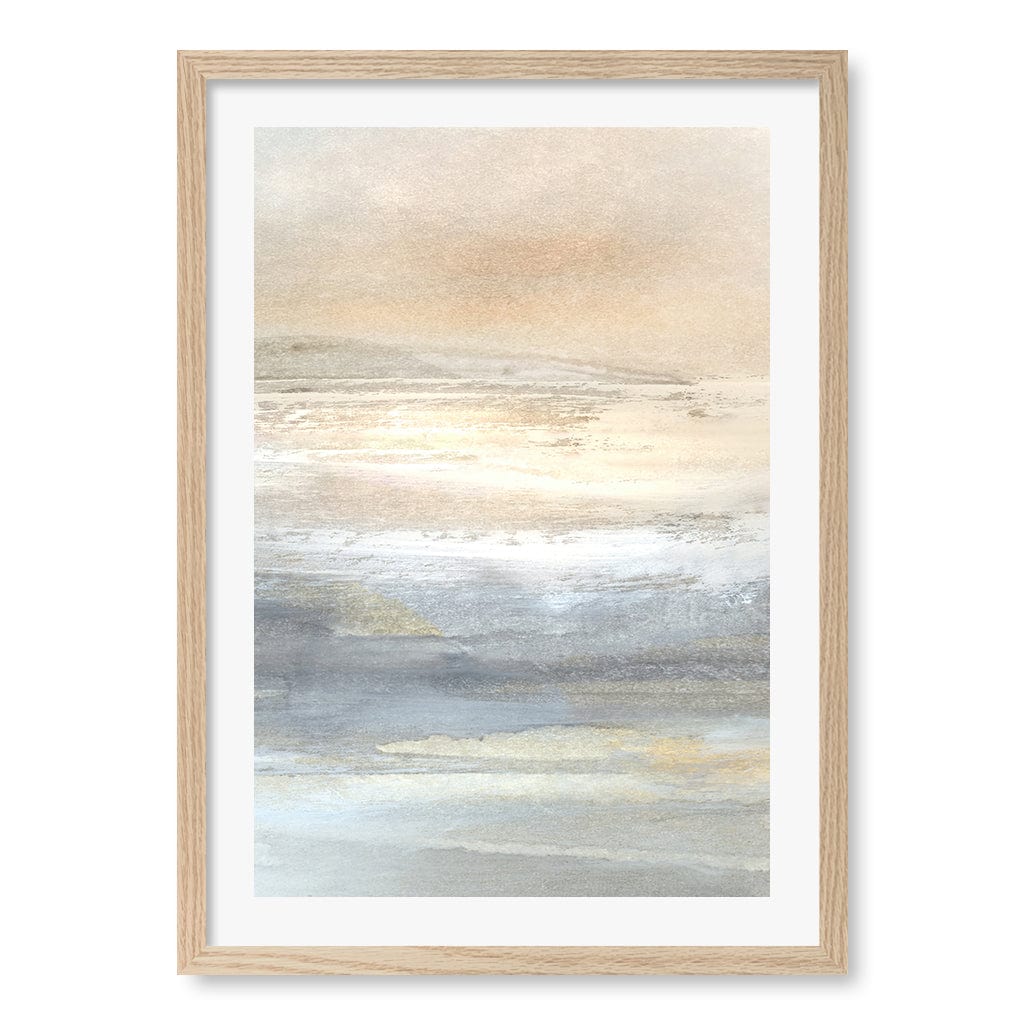 Land 2 Abstract Wall Art Print by Dan Hobday A4 (21 x 29.7cm) / Natural Oak Frame / White Border from our Australian Made Framed Wall Art, Prints & Posters collection by Profile Products (Australia) Pty Ltd