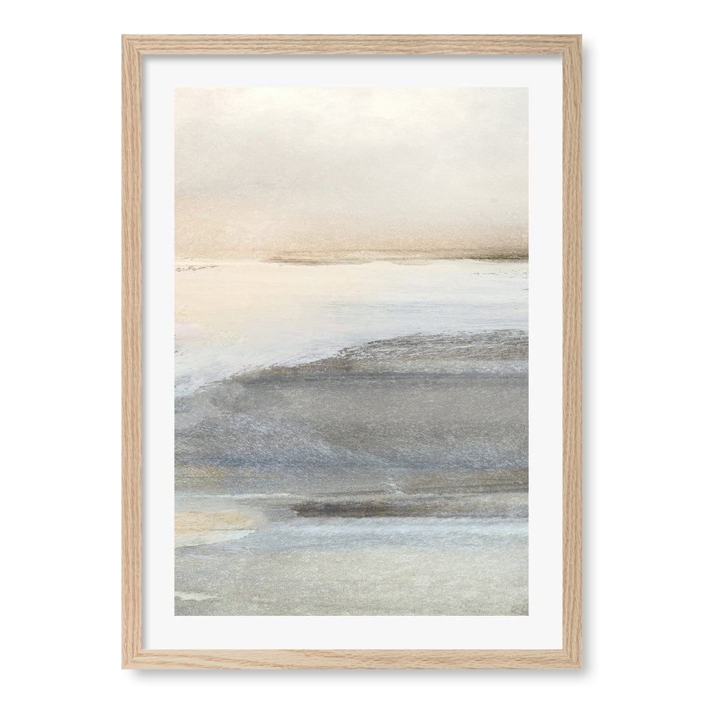 Land 3 Abstract Wall Art Print by Dan Hobday A4 (21 x 29.7cm) / Natural Oak Frame / White Border from our Australian Made Framed Wall Art, Prints & Posters collection by Profile Products (Australia) Pty Ltd