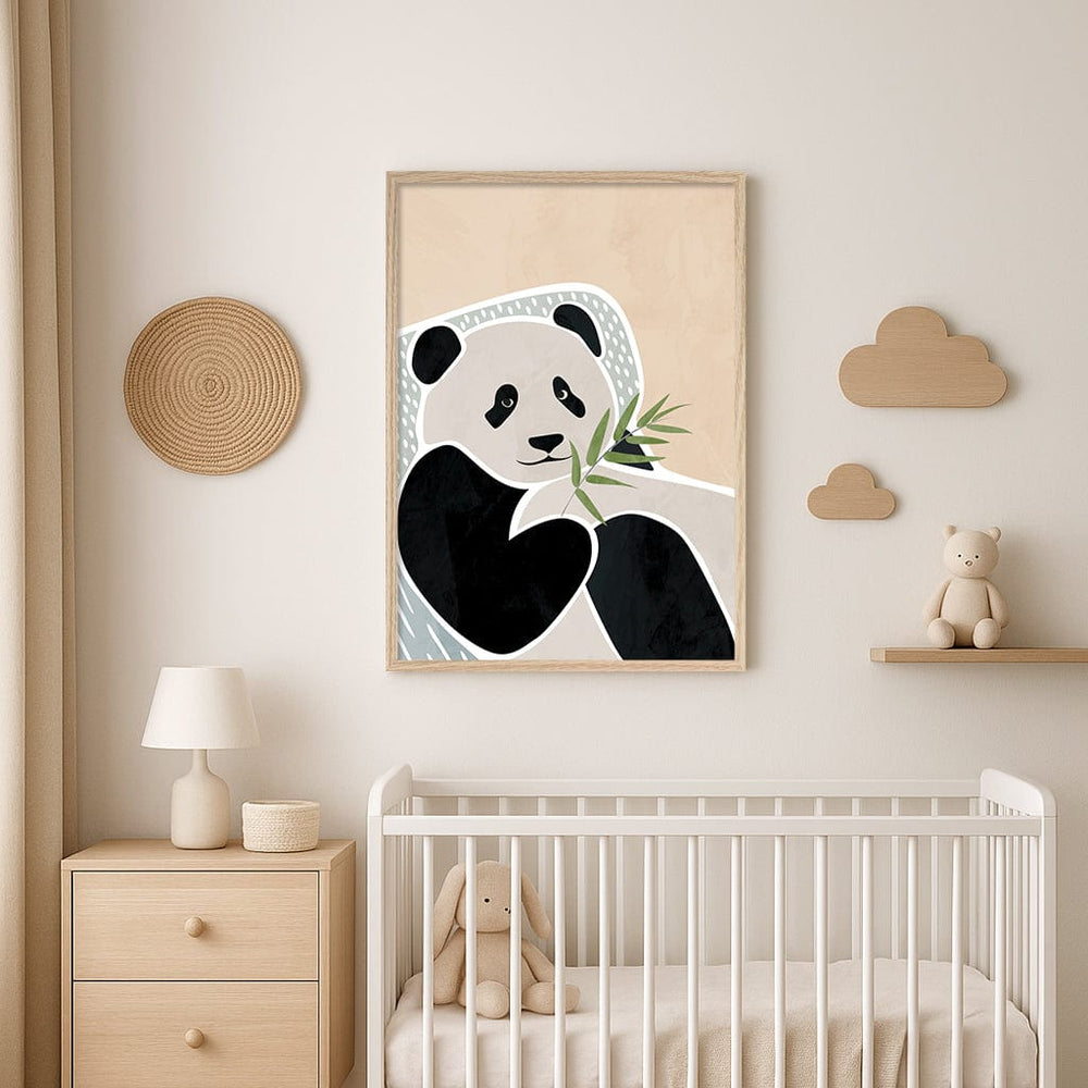 Lazy Panda Nursery Wall Art Print from our Australian Made Framed Wall Art, Prints & Posters collection by Profile Products (Australia) Pty Ltd