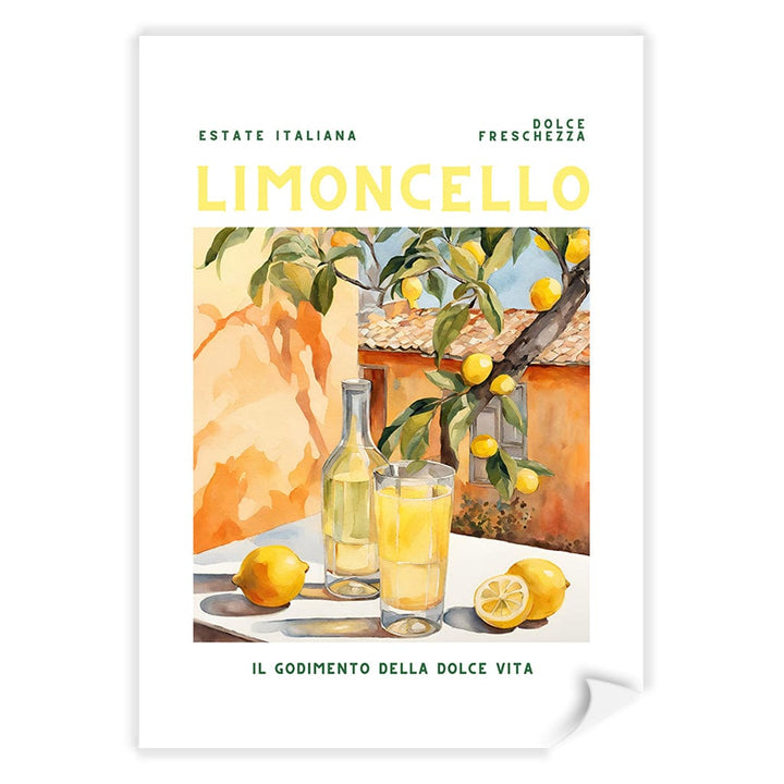 Limoncello Cocktail Wall Art Print A4 (21 x 29.7cm) / Print Only / White Border from our Australian Made Framed Wall Art, Prints & Posters collection by Profile Products (Australia) Pty Ltd