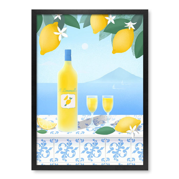 Limoncello View Modern Wall Art Print by Petra Lizde A4 (21 x 29.7cm) / Matte Black Frame / No Border from our Australian Made Framed Wall Art, Prints & Posters collection by Profile Products (Australia) Pty Ltd