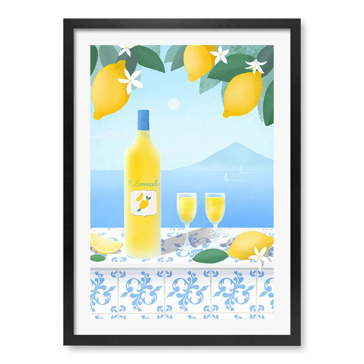 Limoncello View Modern Wall Art Print by Petra Lizde A4 (21 x 29.7cm) / Matte Black Frame / White Border from our Australian Made Framed Wall Art, Prints & Posters collection by Profile Products (Australia) Pty Ltd
