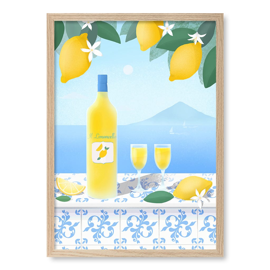 Limoncello View Modern Wall Art Print by Petra Lizde A4 (21 x 29.7cm) / Natural Oak Frame / No Border from our Australian Made Framed Wall Art, Prints & Posters collection by Profile Products (Australia) Pty Ltd