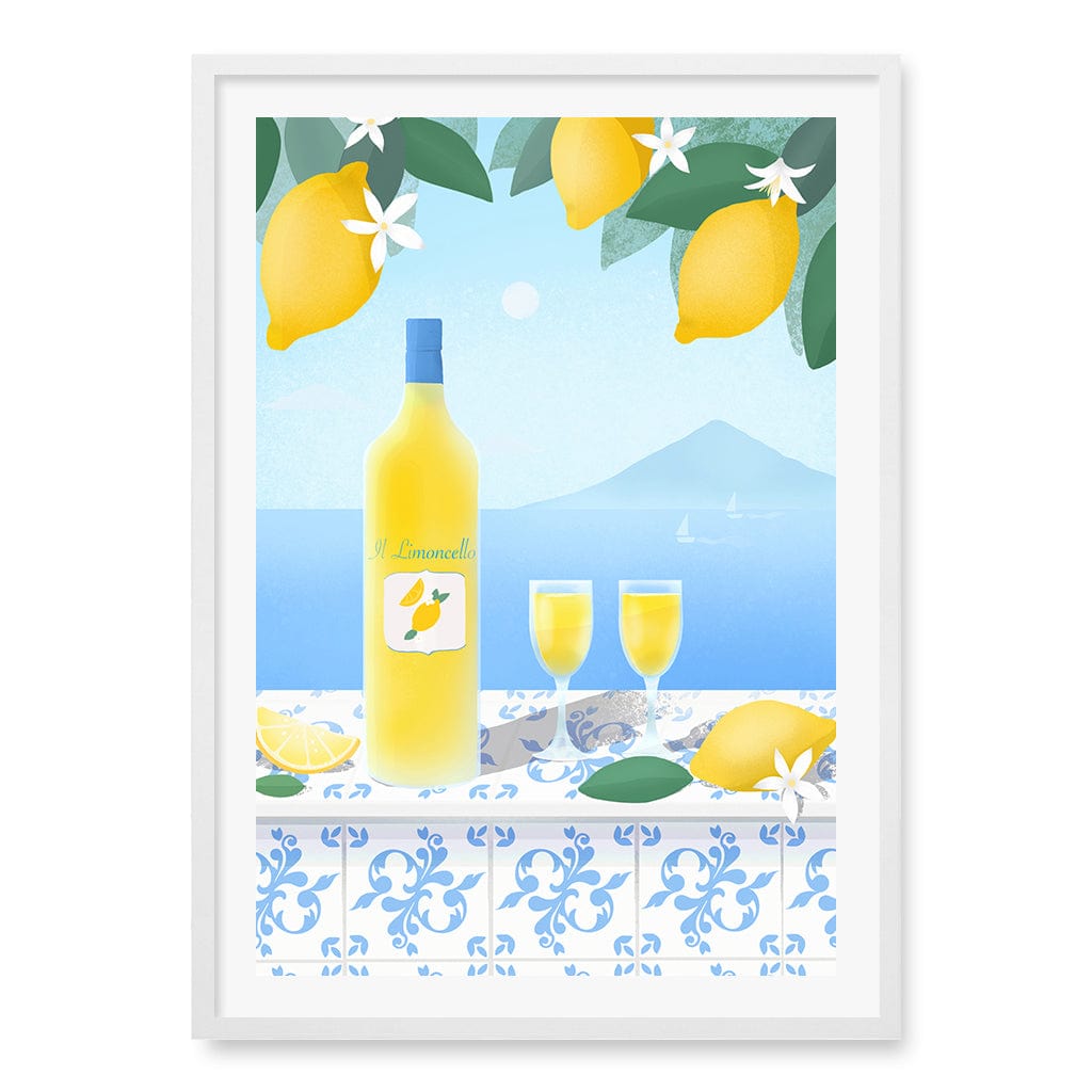 Limoncello View Wall Art Print A1 (59.4 x 84.1cm) / Matte White Frame / White Border from our Australian Made Wall Art collection by Profile Australia