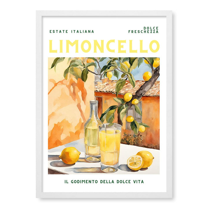 Limoncello Wall Art Print A2 (42 x 59.4cm) / Matte White Frame / No Border from our Australian Made Wall Art collection by Profile Australia