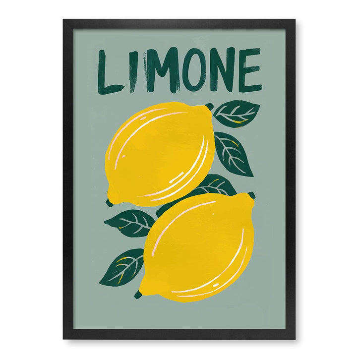 Limone Modern Wall Art Print A4 (21 x 29.7cm) / Matte Black Frame / No Border from our Australian Made Framed Wall Art, Prints & Posters collection by Profile Products (Australia) Pty Ltd