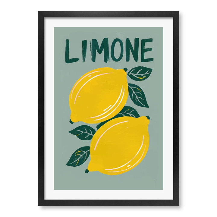 Limone Modern Wall Art Print A4 (21 x 29.7cm) / Matte Black Frame / White Border from our Australian Made Framed Wall Art, Prints & Posters collection by Profile Products (Australia) Pty Ltd