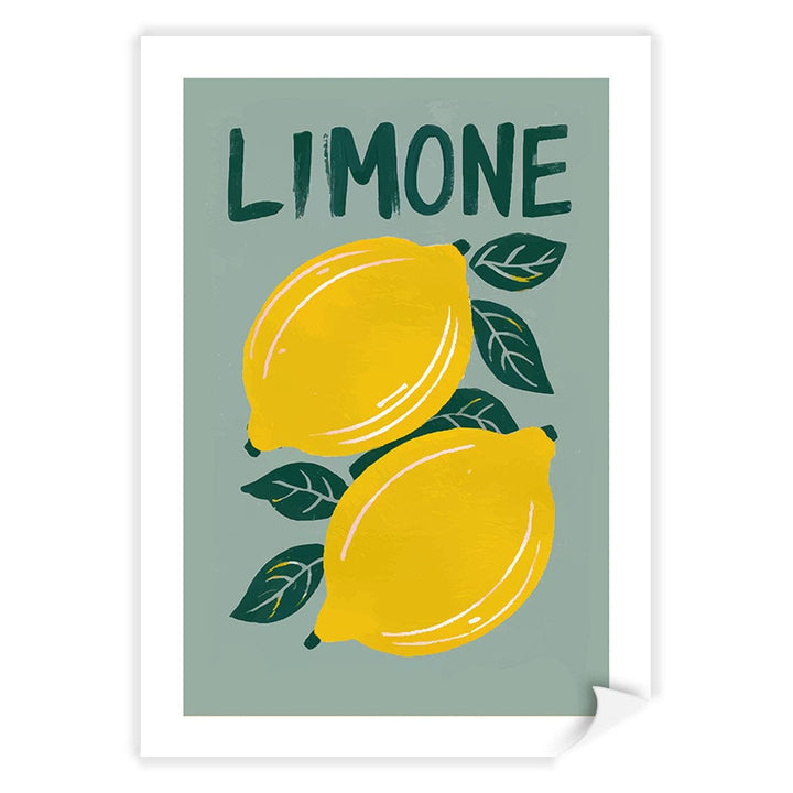 Limone Modern Wall Art Print A4 (21 x 29.7cm) / Print Only / White Border from our Australian Made Framed Wall Art, Prints & Posters collection by Profile Products (Australia) Pty Ltd