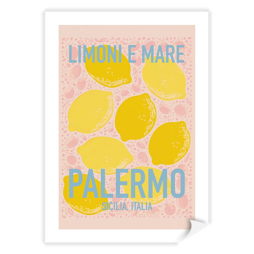 Limoni E Mare Modern Wall Art Print A4 (21 x 29.7cm) / Print Only / White Border from our Australian Made Framed Wall Art, Prints & Posters collection by Profile Products (Australia) Pty Ltd