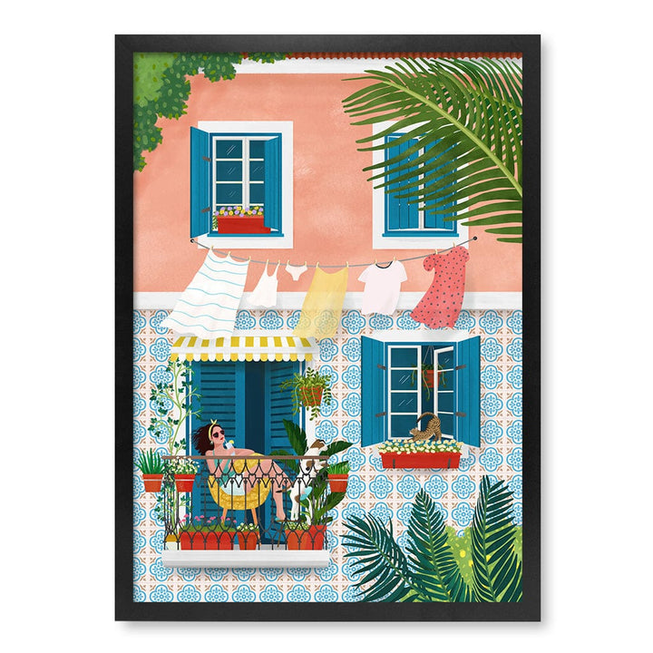 Lisbon Modern Wall Art Print A4 (21 x 29.7cm) / Matte Black Frame / No Border from our Australian Made Framed Wall Art, Prints & Posters collection by Profile Products (Australia) Pty Ltd