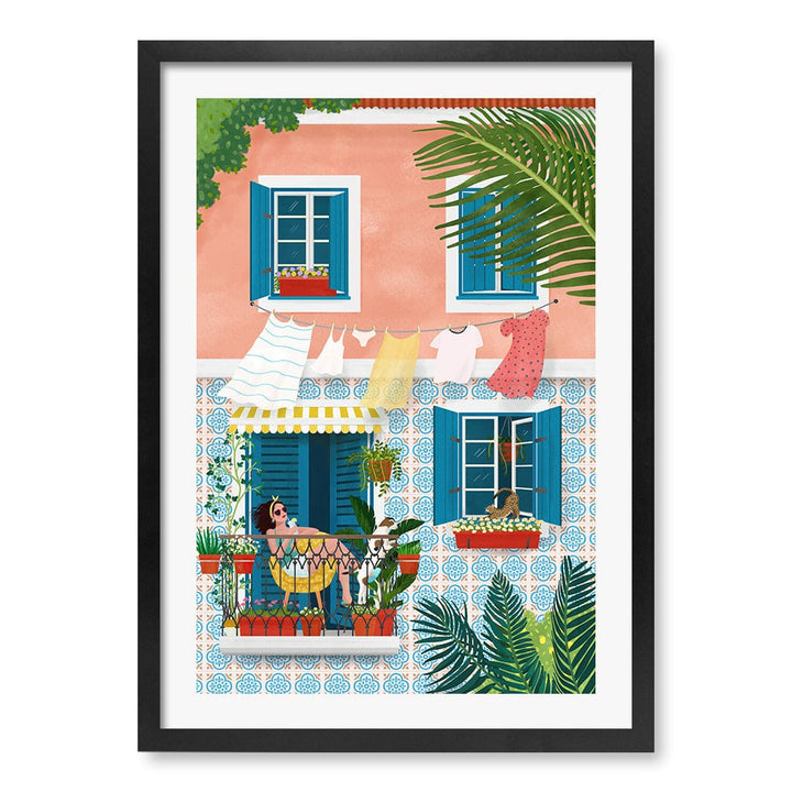 Lisbon Modern Wall Art Print A4 (21 x 29.7cm) / Matte Black Frame / White Border from our Australian Made Framed Wall Art, Prints & Posters collection by Profile Products (Australia) Pty Ltd