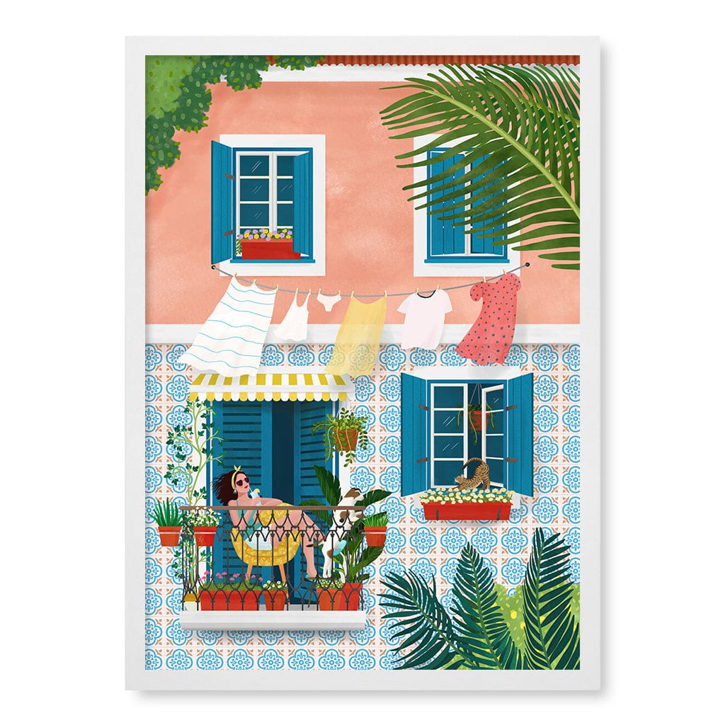 Lisbon Modern Wall Art Print A4 (21 x 29.7cm) / Matte White Frame / No Border from our Australian Made Framed Wall Art, Prints & Posters collection by Profile Products (Australia) Pty Ltd