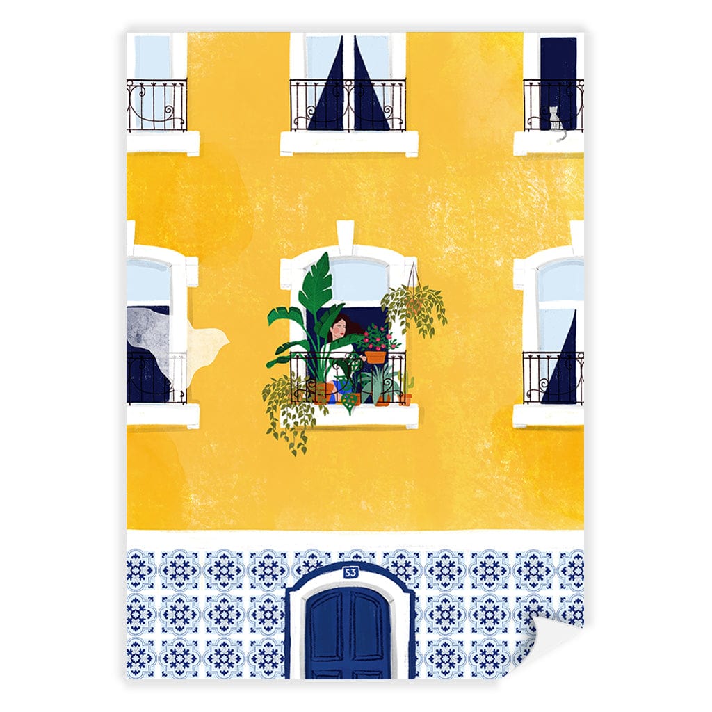 Lisbon Yellow Modern Wall Art Print A4 (21 x 29.7cm) / Print Only / No Border from our Australian Made Framed Wall Art, Prints & Posters collection by Profile Products (Australia) Pty Ltd
