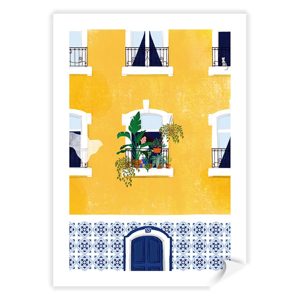 Lisbon Yellow Modern Wall Art Print A4 (21 x 29.7cm) / Print Only / White Border from our Australian Made Framed Wall Art, Prints & Posters collection by Profile Products (Australia) Pty Ltd