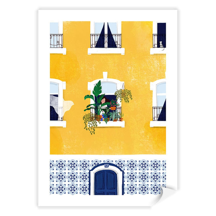 Lisbon Yellow Modern Wall Art Print A4 (21 x 29.7cm) / Print Only / White Border from our Australian Made Framed Wall Art, Prints & Posters collection by Profile Products (Australia) Pty Ltd