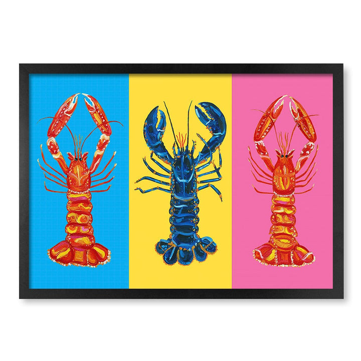 Lobster Langoustines Modern Wall Art Print A4 (21 x 29.7cm) / Matte Black Frame / No Border from our Australian Made Framed Wall Art, Prints & Posters collection by Profile Products (Australia) Pty Ltd