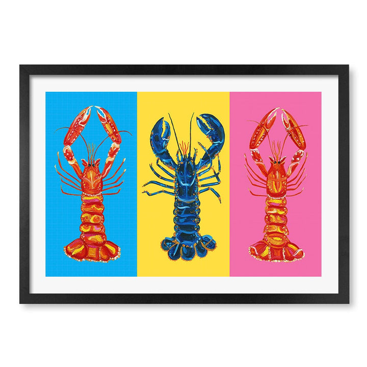 Lobster Langoustines Modern Wall Art Print A4 (21 x 29.7cm) / Matte Black Frame / White Border from our Australian Made Framed Wall Art, Prints & Posters collection by Profile Products (Australia) Pty Ltd