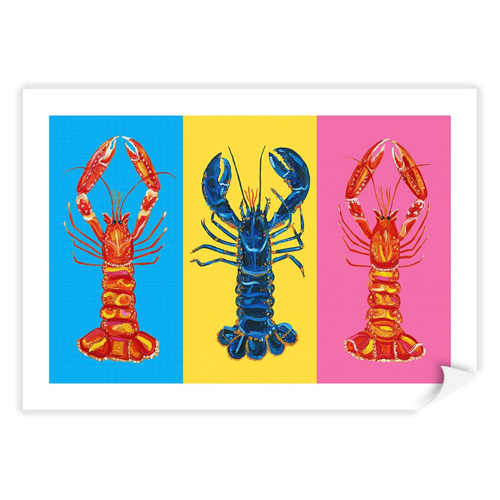 Lobster Langoustines Modern Wall Art Print A4 (21 x 29.7cm) / Print Only / White Border from our Australian Made Framed Wall Art, Prints & Posters collection by Profile Products (Australia) Pty Ltd