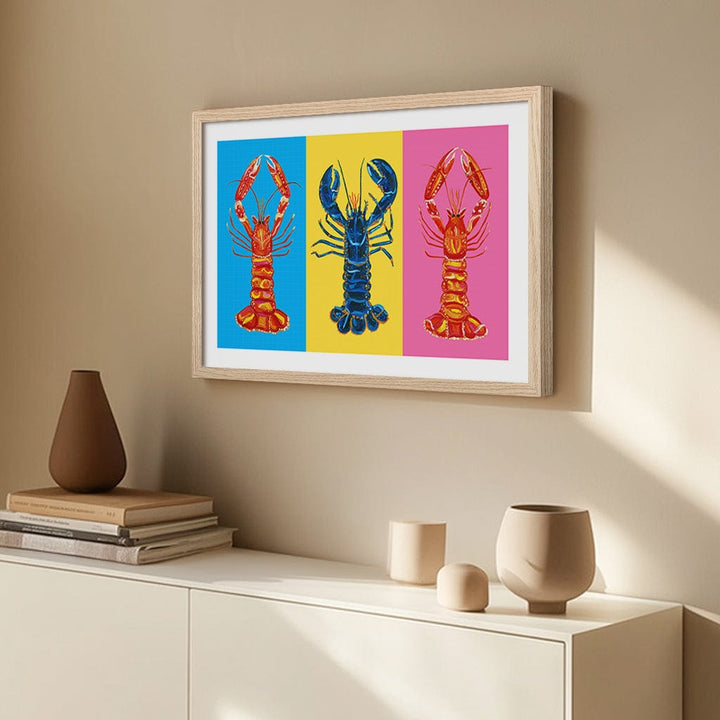 Lobster Langoustines Modern Wall Art Print from our Australian Made Framed Wall Art, Prints & Posters collection by Profile Products (Australia) Pty Ltd