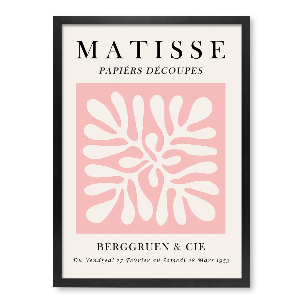 Matisse Floral 11 Modern Wall Art Print A4 (21 x 29.7cm) / Matte Black Frame / No Border from our Australian Made Framed Wall Art, Prints & Posters collection by Profile Products (Australia) Pty Ltd