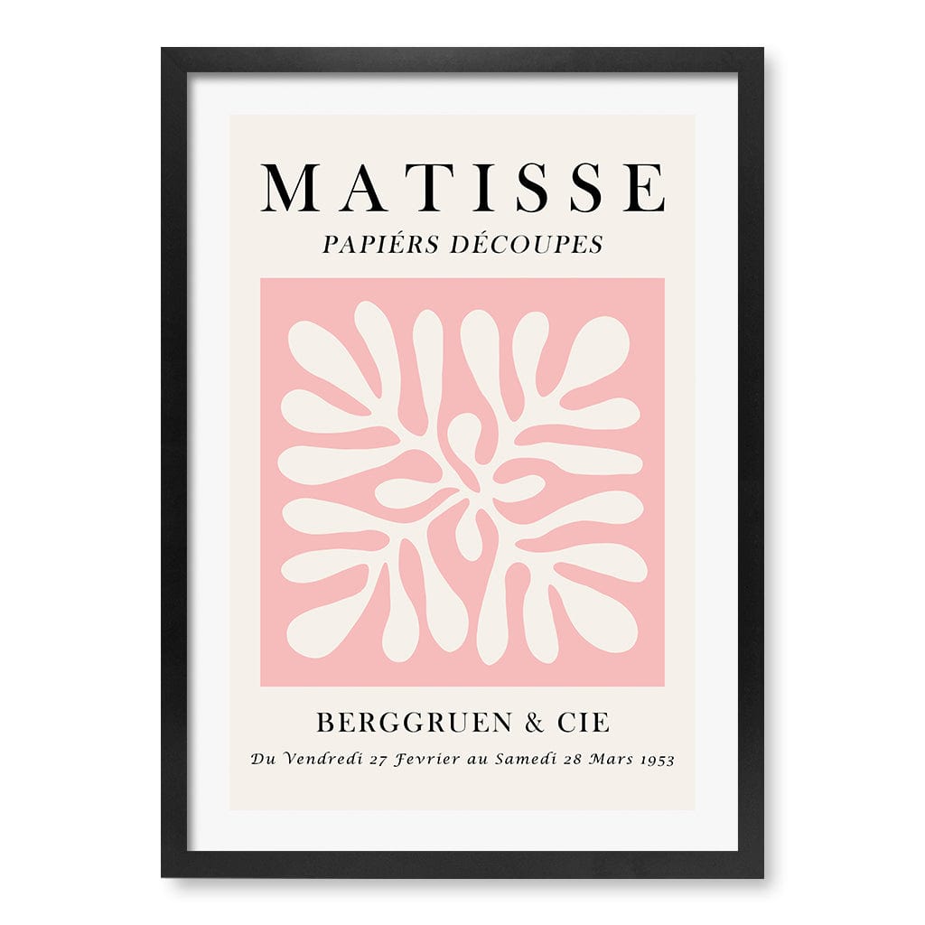 Matisse Floral 11 Modern Wall Art Print A4 (21 x 29.7cm) / Matte Black Frame / White Border from our Australian Made Framed Wall Art, Prints & Posters collection by Profile Products (Australia) Pty Ltd