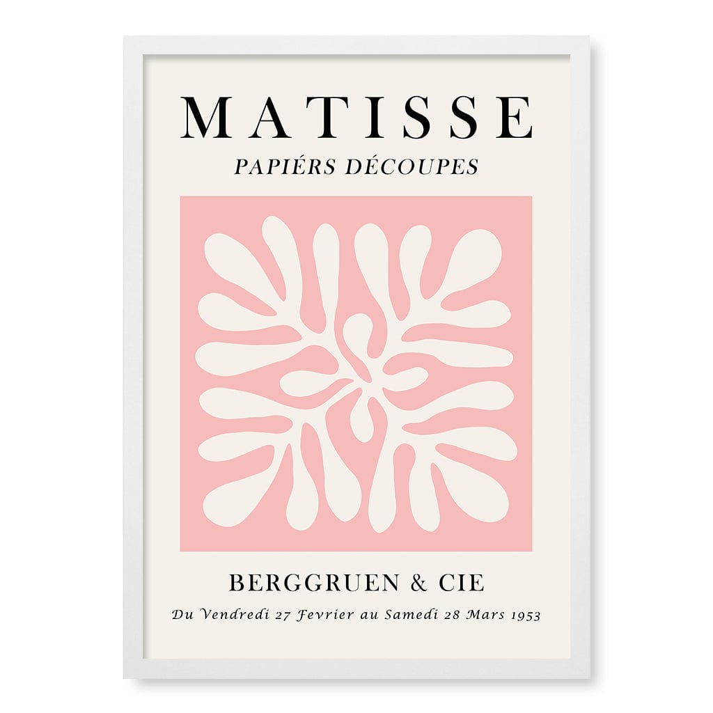 Matisse Floral 11 Modern Wall Art Print A4 (21 x 29.7cm) / Matte White Frame / No Border from our Australian Made Framed Wall Art, Prints & Posters collection by Profile Products (Australia) Pty Ltd