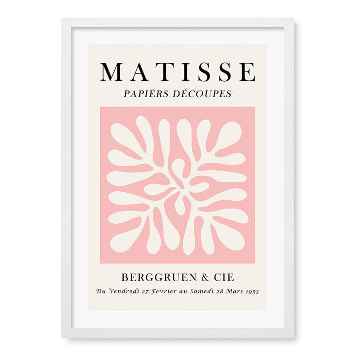 Matisse Floral 11 Modern Wall Art Print A4 (21 x 29.7cm) / Matte White Frame / White Border from our Australian Made Framed Wall Art, Prints & Posters collection by Profile Products (Australia) Pty Ltd