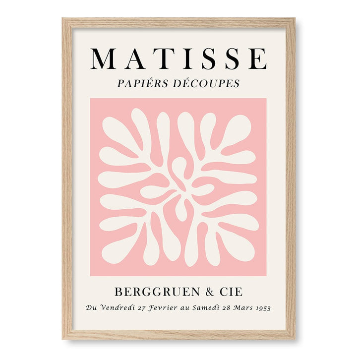 Matisse Floral 11 Modern Wall Art Print A4 (21 x 29.7cm) / Natural Oak Frame / No Border from our Australian Made Framed Wall Art, Prints & Posters collection by Profile Products (Australia) Pty Ltd