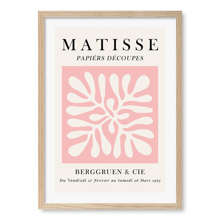 Matisse Floral 11 Modern Wall Art Print A4 (21 x 29.7cm) / Natural Oak Frame / White Border from our Australian Made Framed Wall Art, Prints & Posters collection by Profile Products (Australia) Pty Ltd