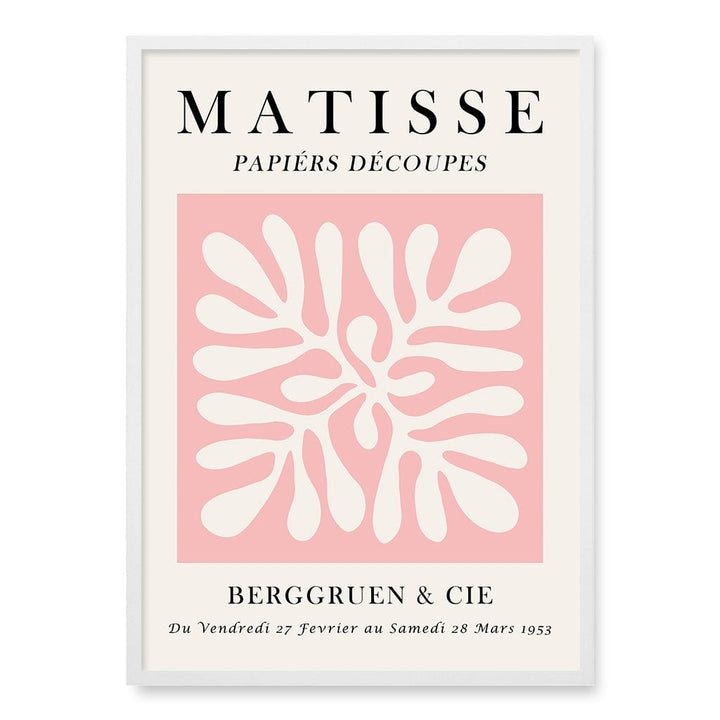 Matisse Floral 11 Wall Art Print A1 (59.4 x 84.1cm) / Matte White Frame / No Border from our Australian Made Wall Art collection by Profile Australia