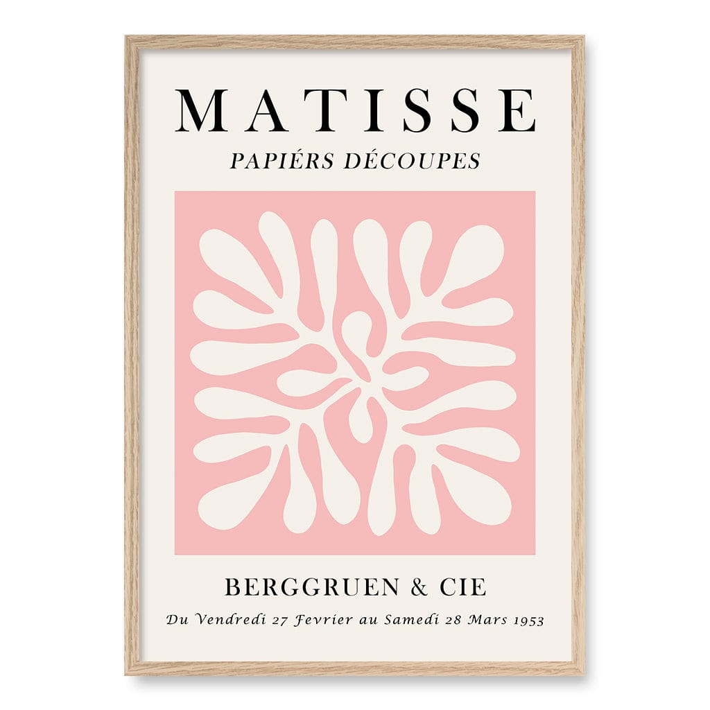 Matisse Floral 11 Wall Art Print A1 (59.4 x 84.1cm) / Natural Oak Frame / No Border from our Australian Made Wall Art collection by Profile Australia