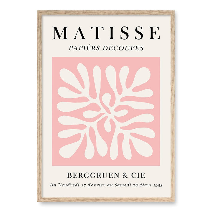 Matisse Floral 11 Wall Art Print A1 (59.4 x 84.1cm) / Natural Oak Frame / No Border from our Australian Made Wall Art collection by Profile Australia
