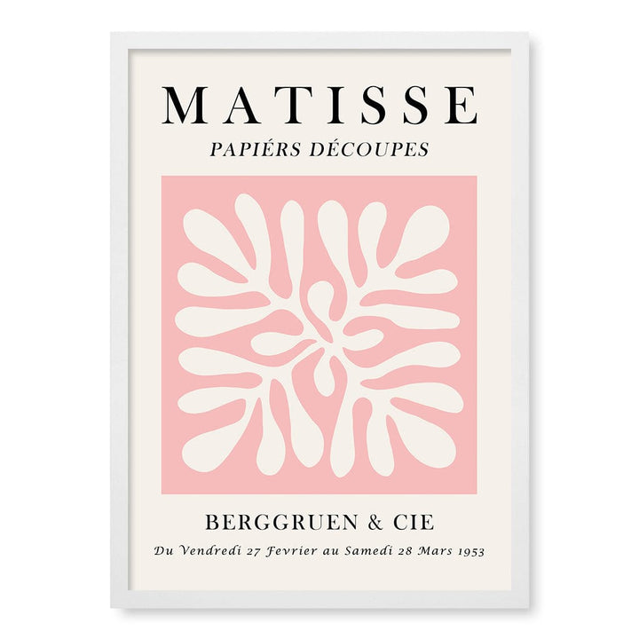 Matisse Floral 11 Wall Art Print A2 (42 x 59.4cm) / Matte White Frame / No Border from our Australian Made Wall Art collection by Profile Australia