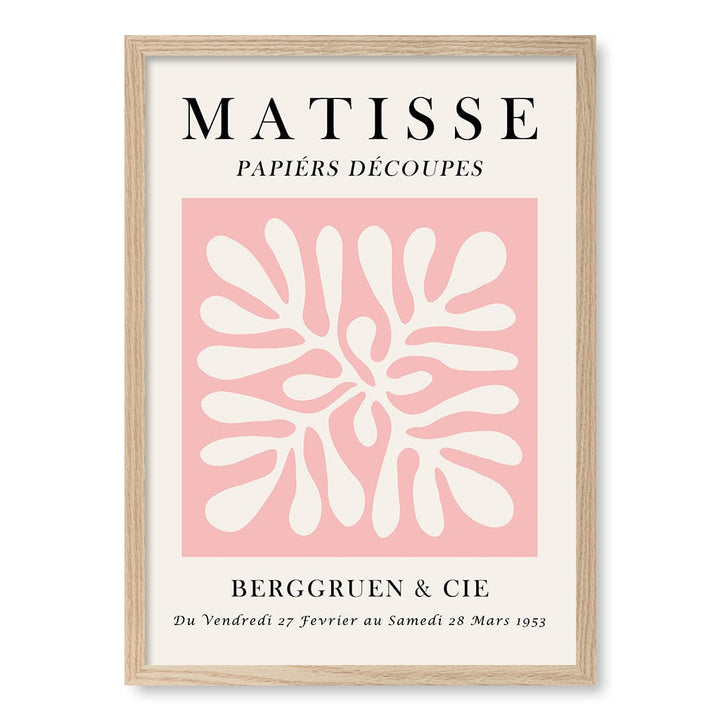 Matisse Floral 11 Wall Art Print A2 (42 x 59.4cm) / Natural Oak Frame / No Border from our Australian Made Wall Art collection by Profile Australia