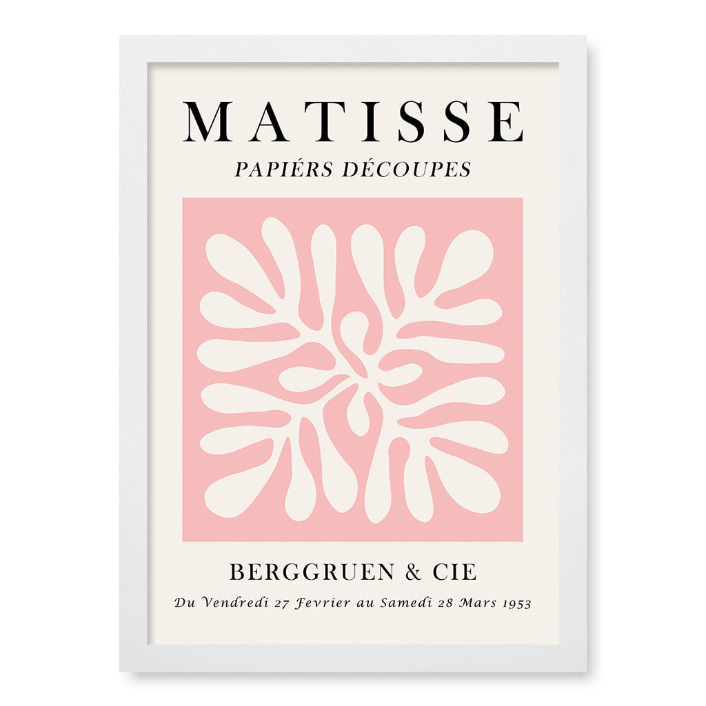 Matisse Floral 11 Wall Art Print A3 (29.7 x 42cm) / Matte White Frame / No Border from our Australian Made Wall Art collection by Profile Australia