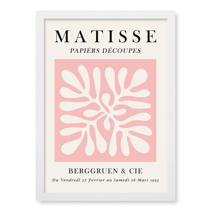Matisse Floral 11 Wall Art Print A3 (29.7 x 42cm) / Matte White Frame / No Border from our Australian Made Wall Art collection by Profile Australia