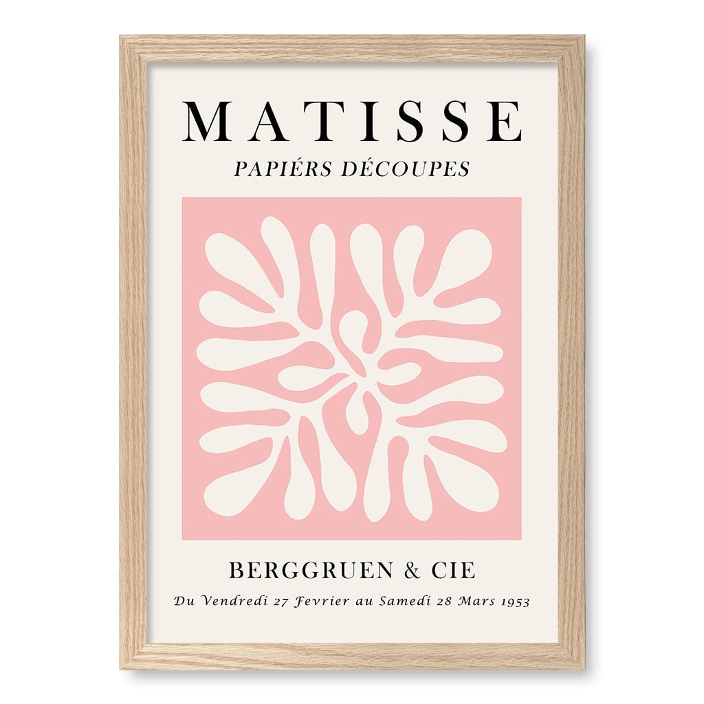 Matisse Floral 11 Wall Art Print A3 (29.7 x 42cm) / Natural Oak Frame / No Border from our Australian Made Wall Art collection by Profile Australia