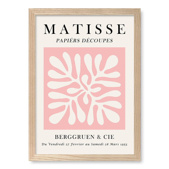 Matisse Floral 11 Wall Art Print A3 (29.7 x 42cm) / Natural Oak Frame / No Border from our Australian Made Wall Art collection by Profile Australia